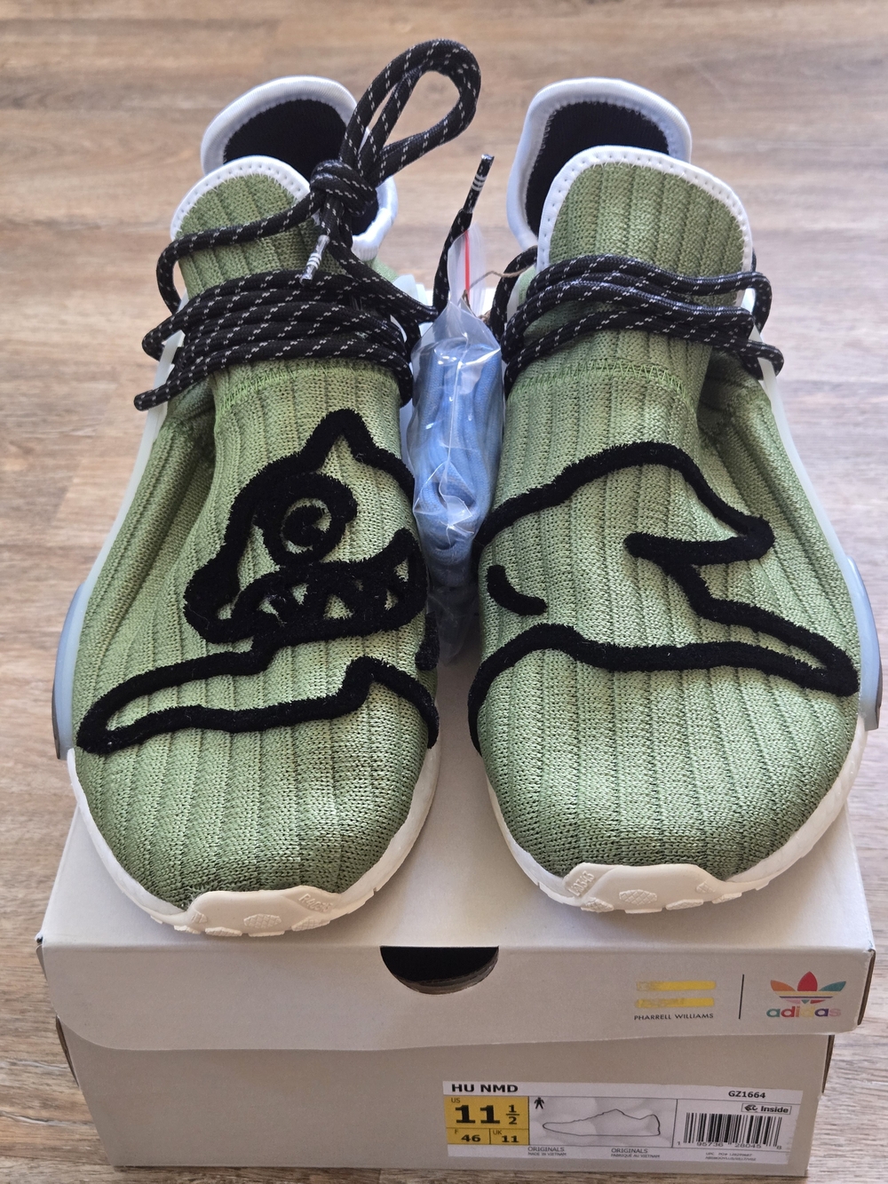 Adidas Hu Pharrell x Bbc Dog Men's Knit Slip-On Sneakers